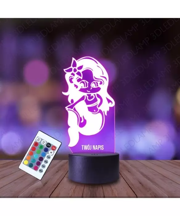 Lampka Nocna 3D LED LAMP Mała Syrenka
