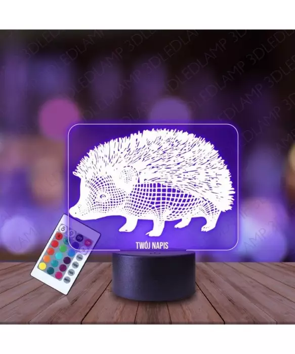 Lampka Nocna 3D LED LAMP Jeż Jeżyk