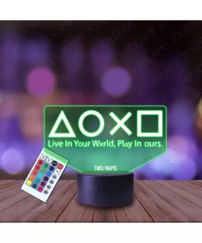 Lampka Nocna 3D LED LAMP PlayStation Znaki