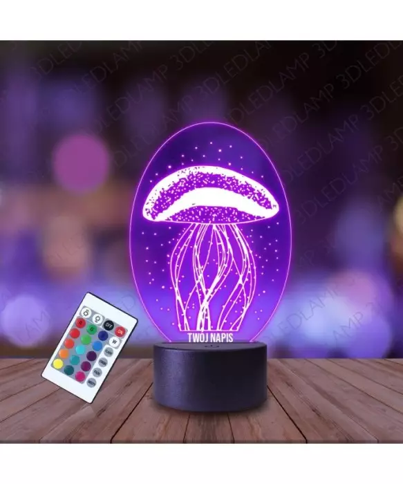 Lampka Nocna 3D LED LAMP Meduza w Wodzie