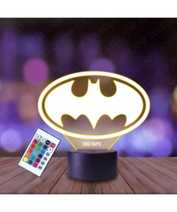 Lampka Nocna 3D LED LAMP Batman Logo