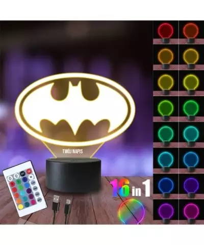 Lampka Nocna 3D LED LAMP Batman Logo