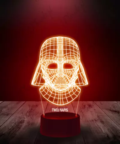 Lampka LED 3D Plexido Darth Vader Profil - 3