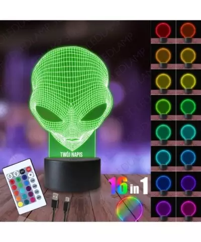 Lampka Nocna 3D LED LAMP Obcy Kosmita