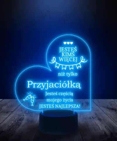 Lampka LED 3D Plexido Prezent dla Przyjaciółki Serce