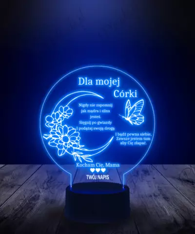 Lampka LED 3D Plexido Prezent dla Córki