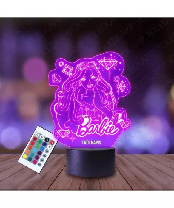 Lampka Nocna 3D LED LAMP Lalka Barbie