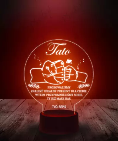 Lampka LED 3D Plexido Statuetka dla Taty