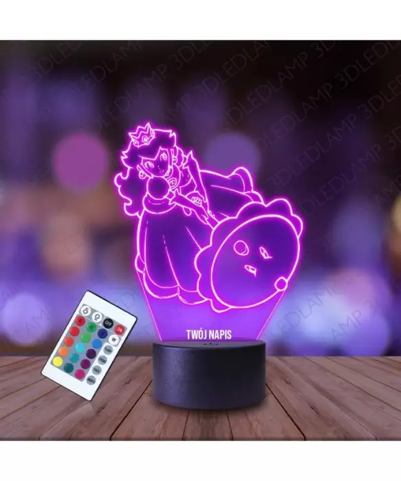 Lampka Nocna 3D LED LAMP Mario Księżniczka Peach