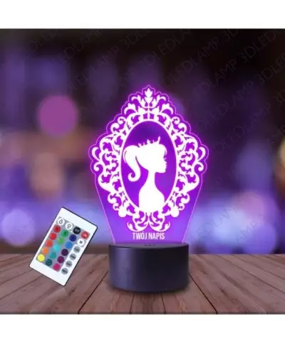 Lampka Nocna 3D LED LAMP Barbie Lusterko