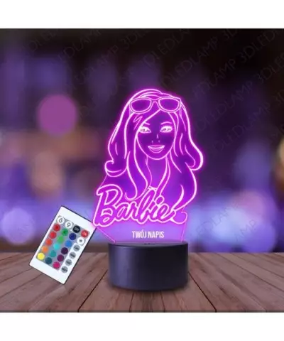 Lampka Nocna 3D LED LAMP Barbie w Okularach