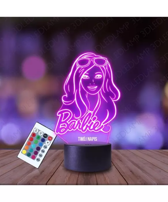 Lampka Nocna 3D LED LAMP Barbie w Okularach