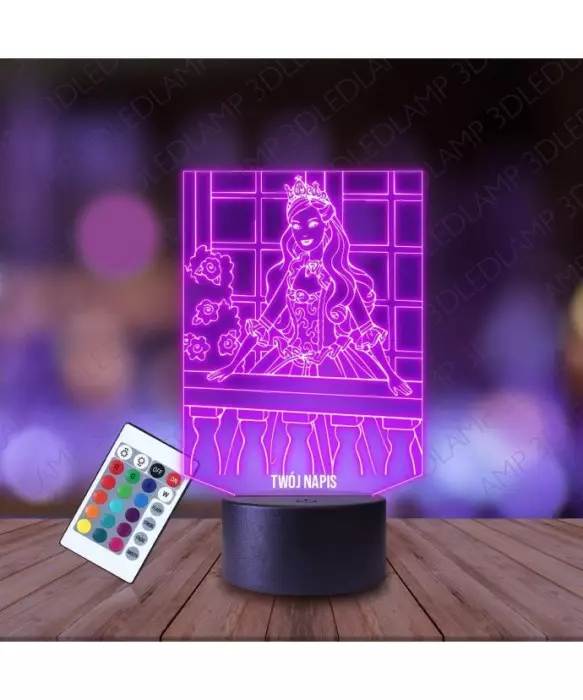 Lampka Nocna 3D LED LAMP Barbie na Balkonie