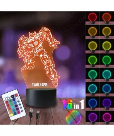 Lampka Nocna 3D LED LAMP Transformers Bumblebee