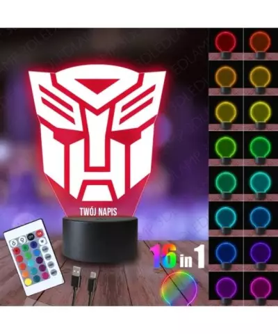 Lampka Nocna 3D LED LAMP Transformers Autoboty
