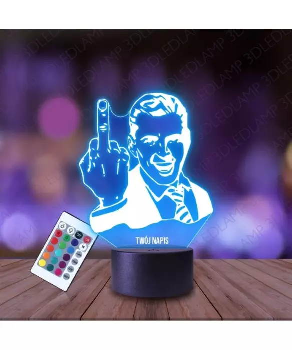Lampka Nocna 3D LED LAMP Środkowy Palec Mem