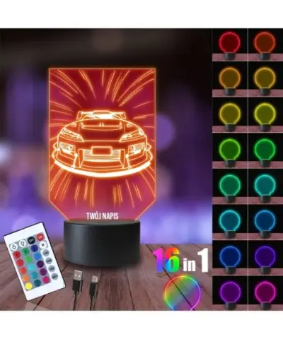 Lampka Nocna 3D LED LAMP Szybcy i Wściekli Auto
