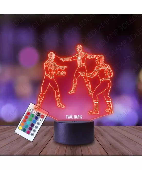 Lampka Nocna 3D LED LAMP Spiderman Mem