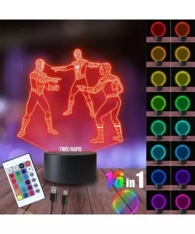 Lampka Nocna 3D LED LAMP Spiderman Mem