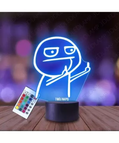 Lampka Nocna 3D LED LAMP Środkowe Palce Mem