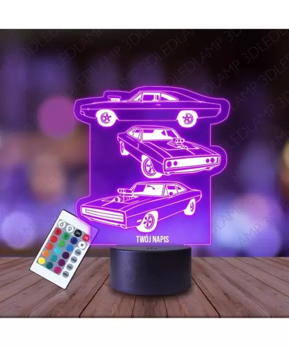 Lampka Nocna 3D LED LAMP Szybcy i Wściekli Auta