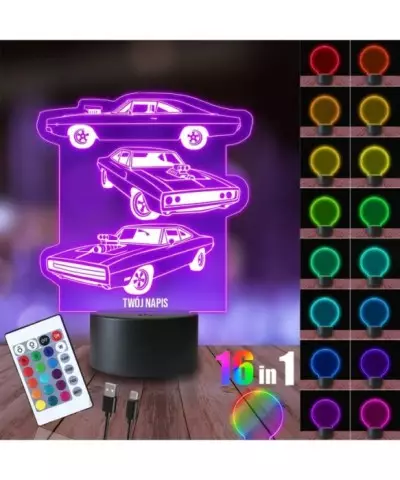 Lampka Nocna 3D LED LAMP Szybcy i Wściekli Auta