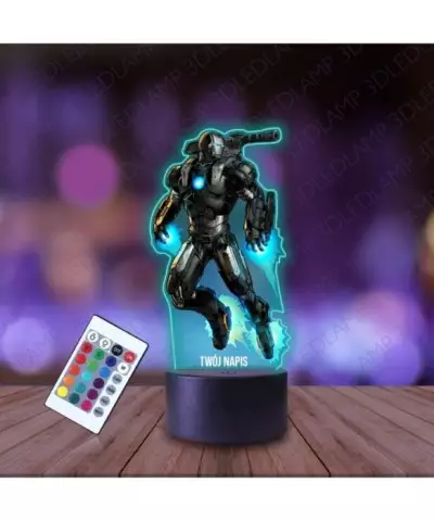 Lampka Nocna 3D LED LAMP z Nadrukiem Marvel War Machine