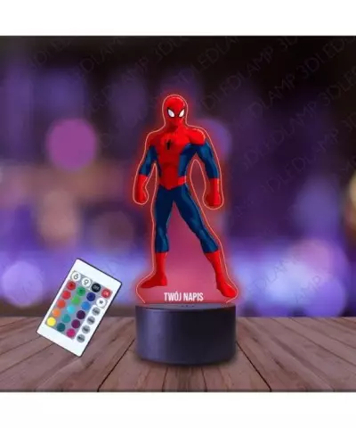 Lampka Nocna 3D LED LAMP z Nadrukiem Marvel Spiderman