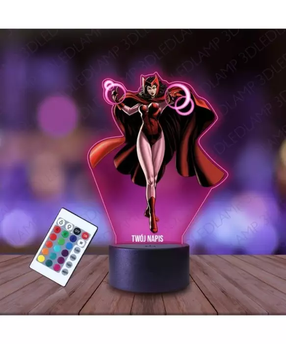 Lampka Nocna 3D LED LAMP z Nadrukiem Marvel Scarlet Witch