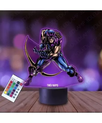 Lampka Nocna 3D LED LAMP z Nadrukiem Hawkeye