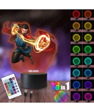 Lampka Nocna 3D LED LAMP z Nadrukiem Marvel Doctor Strange