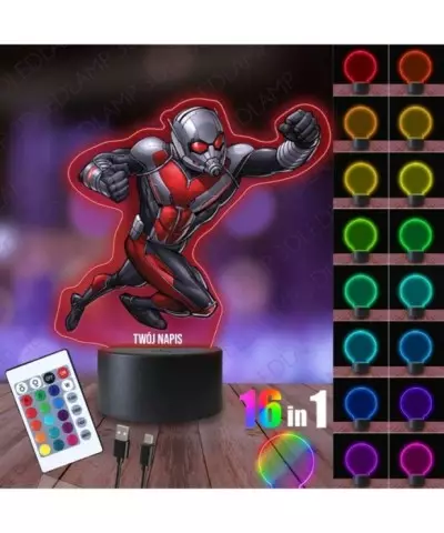 Lampka Nocna 3D LED LAMP z Nadrukiem Antman