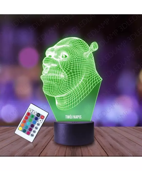 Lampka Nocna 3D LED LAMP Shrek Bajka