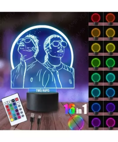 Lampka Nocna 3D LED LAMP Raper PNL Zespół Postacie