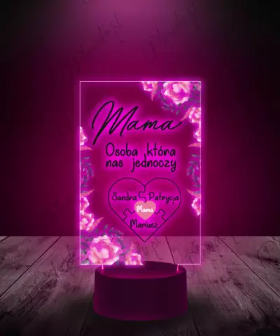 Lampka LED Plexido z Nadrukiem Statuetka Dzień Matki Puzzle - 2