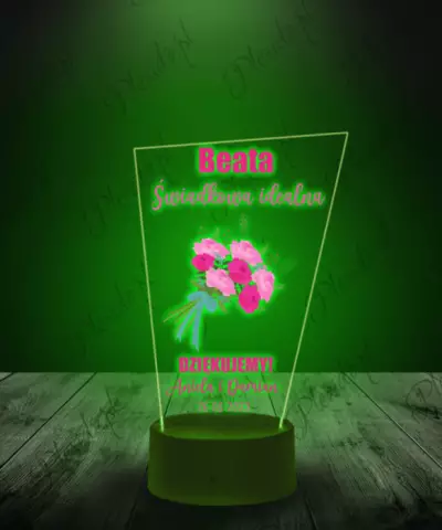 Lampka LED z Nadrukiem Plexido Podziękowania dla Świadkowej