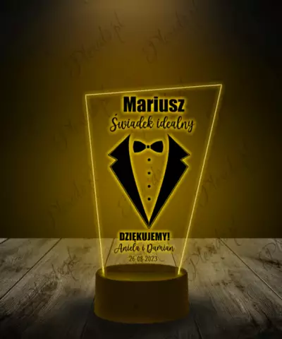 Lampka LED z Nadrukiem Plexido Podziękowania dla Świadka