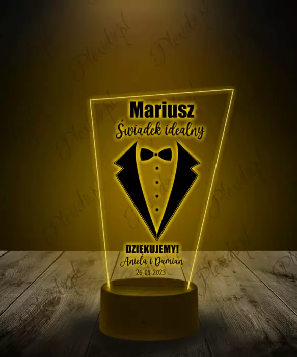 Lampka LED z Nadrukiem Plexido Podziękowania dla Świadka