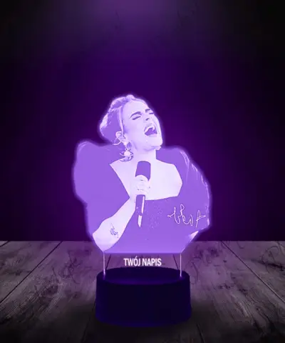 Lampka LED 3D Piosenkarka Pop Adele