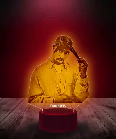 Lampka LED 3D Raper Tupac Shakur