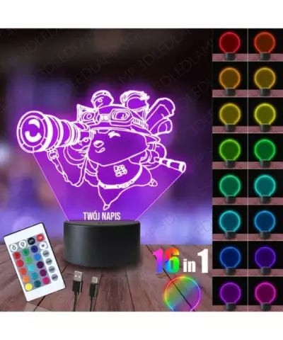 Lampka Nocna 3D LED LAMP Teemo LoL League of Legends