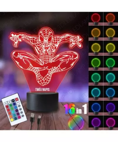 Lampka Nocna 3D LED LAMP Spider-Man Marvel