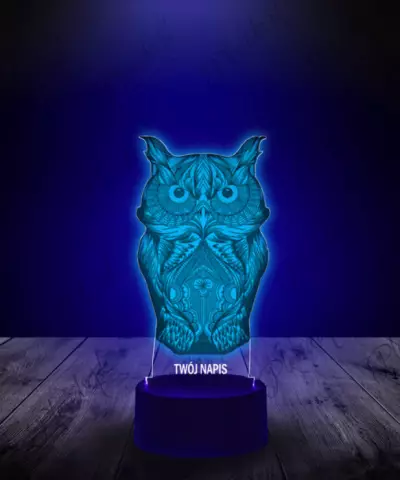 Lampka LED 3D Plexido Sowa