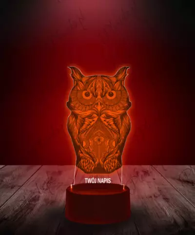 Lampka LED 3D Plexido Sowa