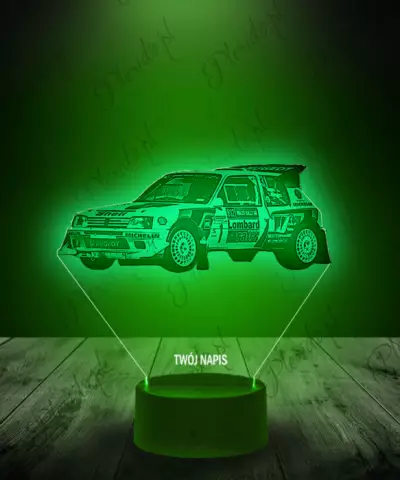 Lampka LED 3D Plexido Samochód Peugeot Wyścigowy