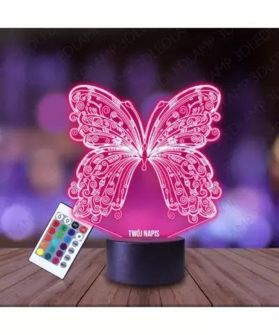 Lampka Nocna 3D LED LAMP Motyl Ćma