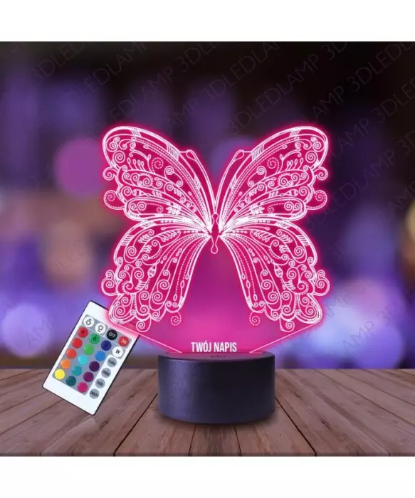 Lampka Nocna 3D LED LAMP Motyl Ćma