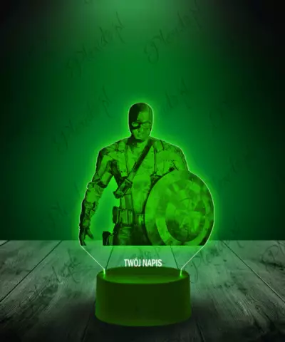 Lampka LED 3D Plexido Kapitan Ameryka Marvel