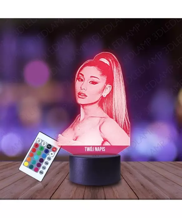 Lampka Nocna 3D LED LAMP Ariana Grande Kucyk