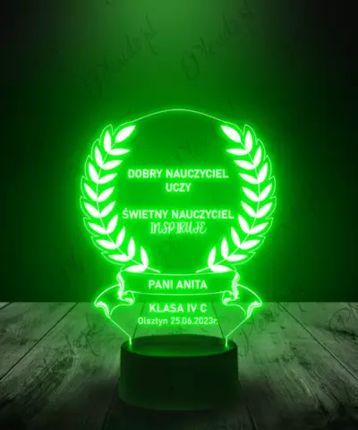 Lampka LED 3D Plexido Prezent dla Nauczycielki